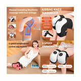 2x Electric Knee Massager - Rechargeable Air Compression Heat Vibration Machine - Front View
