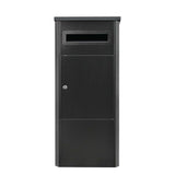 Secure Package Delivery Drop Box - Lockable Mailbox for Home Use 38x38x90cm - Side View