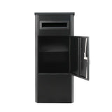 Secure Package Delivery Drop Box - Lockable Mailbox for Home Use 38x38x90cm - Rear View