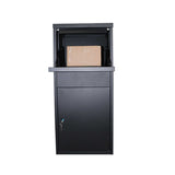 Secure Home Parcel Delivery Box - Lockable Package Mail Locker 41.5x38.5x102.5cm - Side View