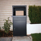 Secure Home Parcel Delivery Box - Lockable Package Mail Locker 41.5x38.5x102.5cm - Rear View