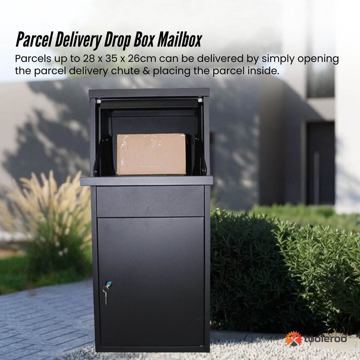 Secure Home Parcel Delivery Box - Lockable Package Mail Locker 41.5x38.5x102.5cm