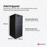 Secure Home Parcel Delivery Box - Lockable Package Mail Locker 41.5x38.5x102.5cm