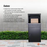 Secure Home Parcel Delivery Box - Lockable Package Mail Locker 41.5x38.5x102.5cm - 45-Degree Angle