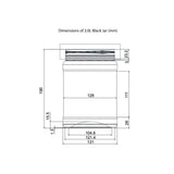 32x 2L Wide Mouth Plastic Jars and Lids Black - Empty Protein and Powder Tubs - 45-Degree Angle