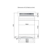 10x 2.5L Wide Mouth Plastic Jars and Lids Black - Empty Protein and Powder Tubs - 45-Degree Angle