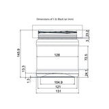 10x 1.5L Wide Mouth Plastic Jars and Lids Black - Empty Protein and Powder Tubs - 45-Degree Angle