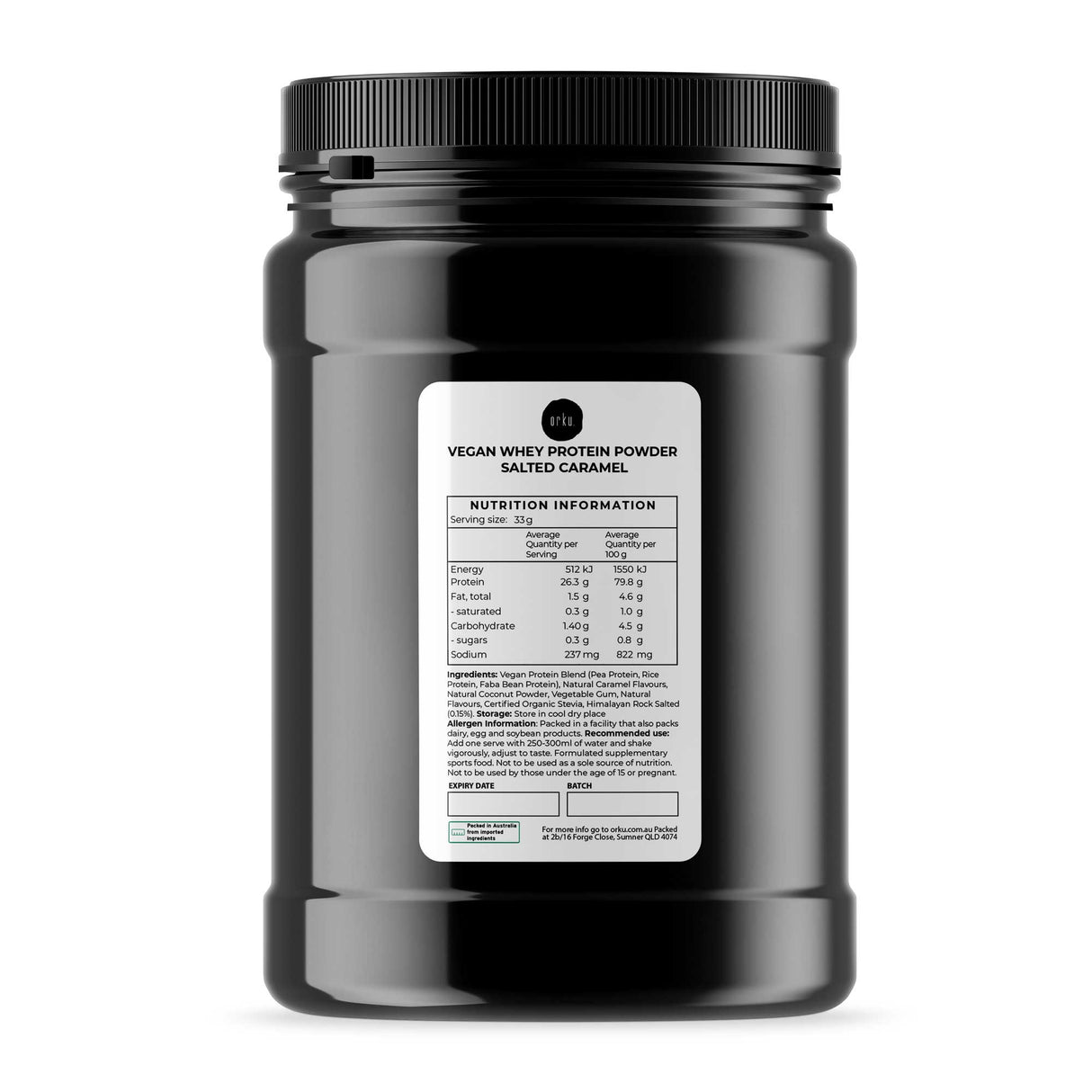 Salted Caramel Plant-Based Vegan Protein Powder - 1Kg Premium Blend