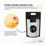 Orku 10Kg L-Citrulline Powder Buckets - 100 % Pure Food Grade Amino Acid - Top-Down View