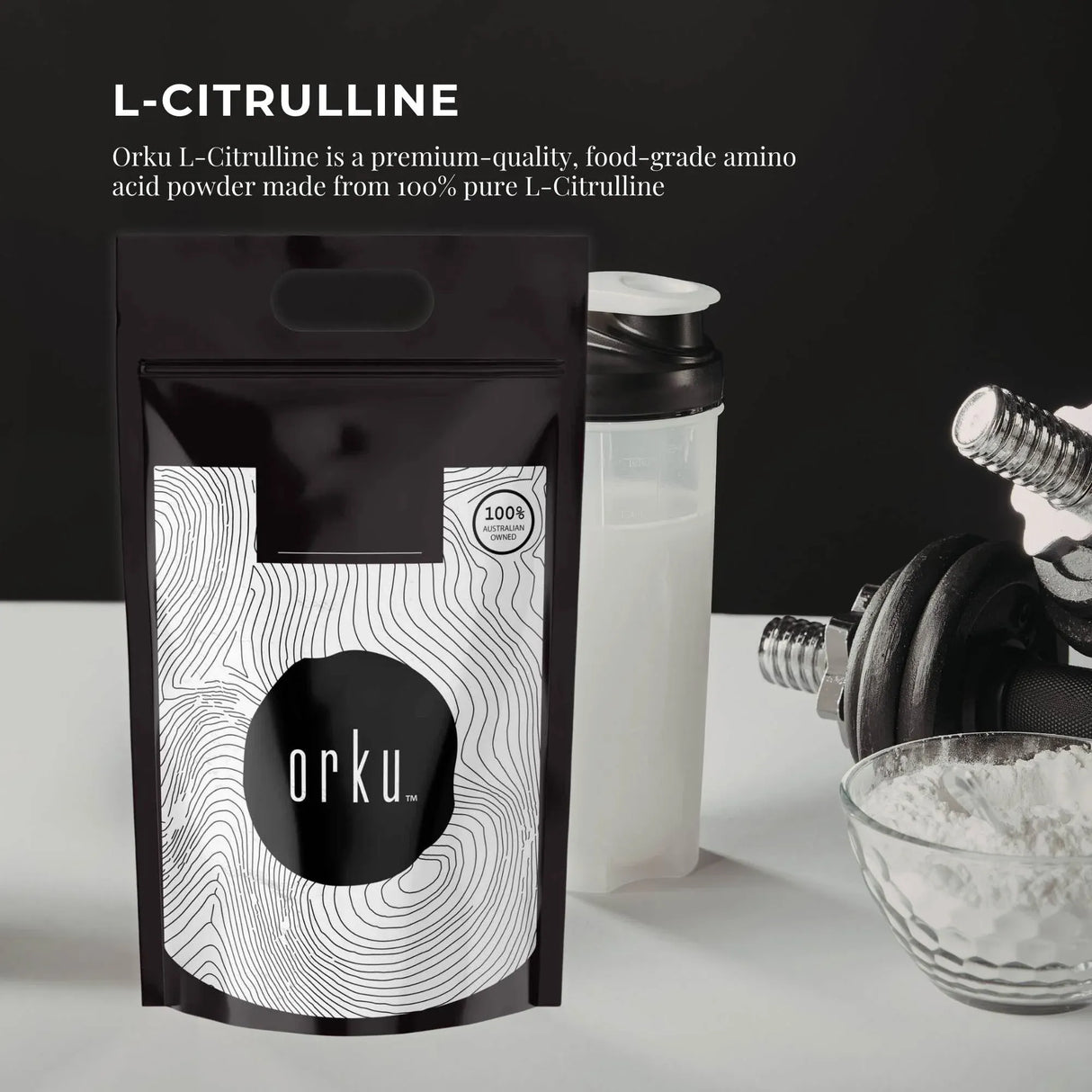 Orku 5Kg L-Citrulline Powder Buckets - 100 % Pure Food Grade Amino Acid