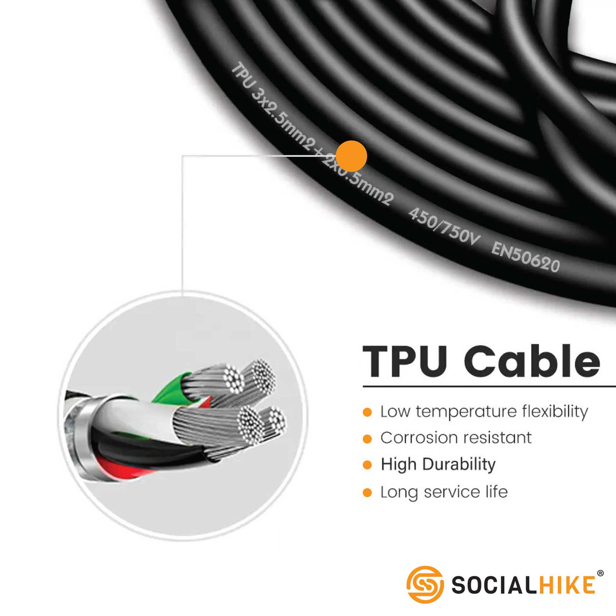 High-Speed Type 2 EV Charging Cable - 22KW 32A Mode 3 for Electric Vehicles