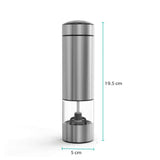 Automatic One-Press Salt and Pepper Grinder with Adjustable Settings - Side View