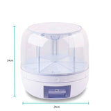 6 Grid Rotating Food Grain Dispenser 3.6L - Compartment Storage Container