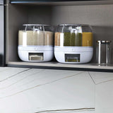 6-Compartment Rotating Grain Storage Dispenser - 7.2L Capacity Container - Close-Up Angle