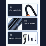 Portable Tyre Inflator - Rechargeable Car Bike Tire Air Pump Compressor - Extra Image