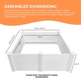 Rooster Farms Dog Whelping Box 0.95m x 0.95m x 0.48m - Puppy Birthing PVC Pen - Close-Up Angle