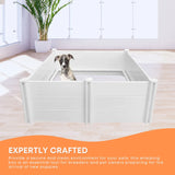 Rooster Farms 1.15m PVC Dog Whelping Box Puppy Birthing Pen - Anti-Crush Rail - Side View