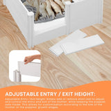 Rooster Farms 1.15m PVC Dog Whelping Box Puppy Birthing Pen - Anti-Crush Rail - Rear View