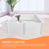 Rooster Farms PVC Dog Whelping Box 1.15m x 1.15m x 0.48m - Puppy Birthing Pen