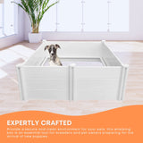 Rooster Farms PVC Dog Whelping Box 1.15m x 1.15m x 0.48m - Puppy Birthing Pen - Side View