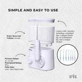 Water Jet Dental Flosser 600ml White - Electric Oral Pressure Tooth Irrigator - Side View