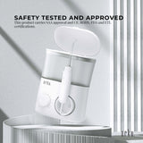 Water Jet Dental Flosser 600ml White - Electric Oral Pressure Tooth Irrigator - Rear View