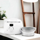 Digital 500ml Wax Warmer - Professional Hair Removal Heater in Sleek White - Front View