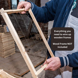 Beekeeping Kit - Wiring Board + 500g Wire + Crimper + 1000 Bee Frame Eyelets - 45-Degree Angle