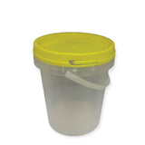 Bulk 10 x 1.2L Honey Bucket with Lid - 1.5Kg Clear Tamper Proof Plastic Tub - Side View