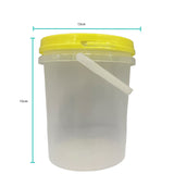 Bulk 10 x 1.2L Empty Honey Bucket with Lid - 1.5Kg Clear Tamper Proof Plastic Tub