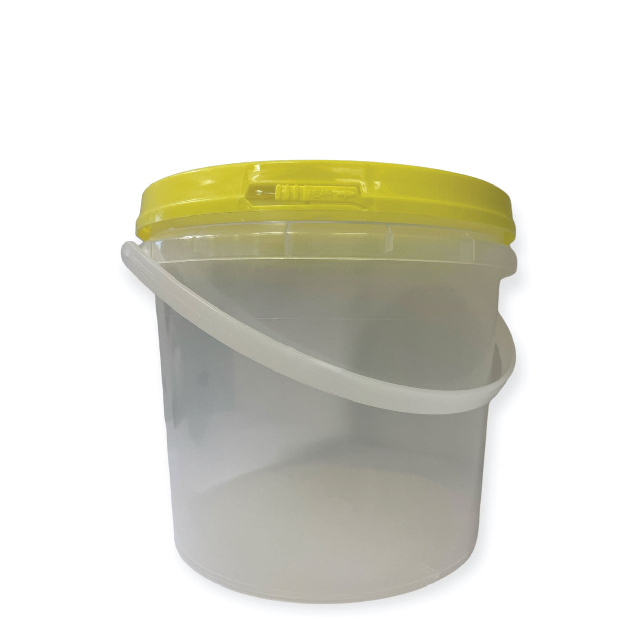 Bulk 100 x 2.2L Empty Honey Bucket with Lid - 3Kg Clear Tamper Proof Plastic Tub