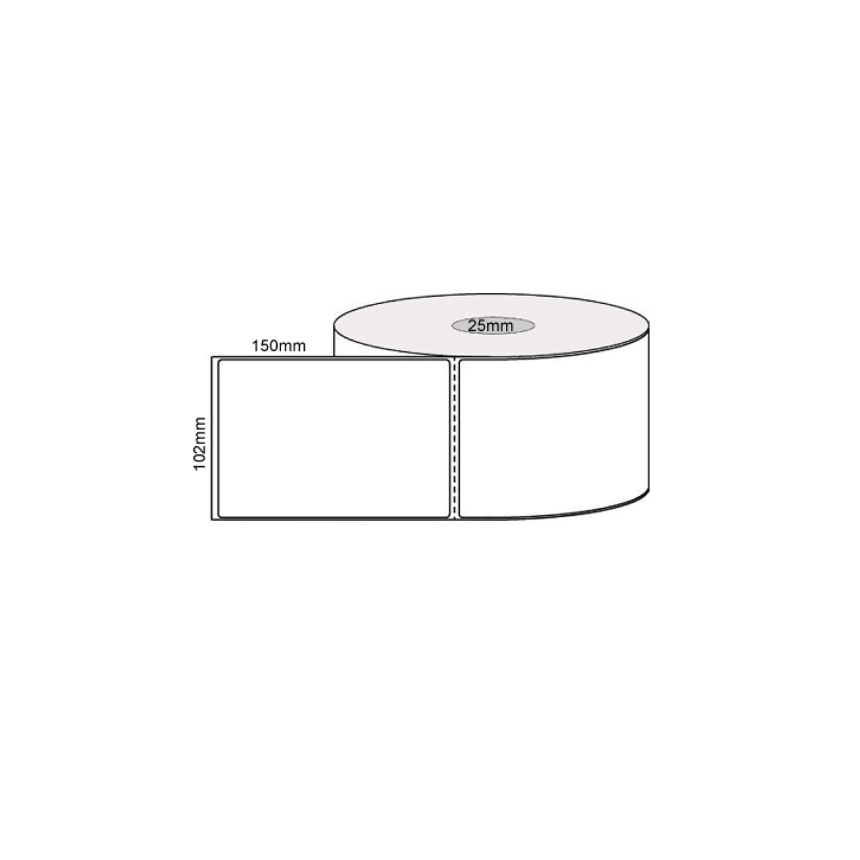 10 Rolls of 400 Thermal White Shipping Labels - 102x150mm Direct Adhesive Stickers