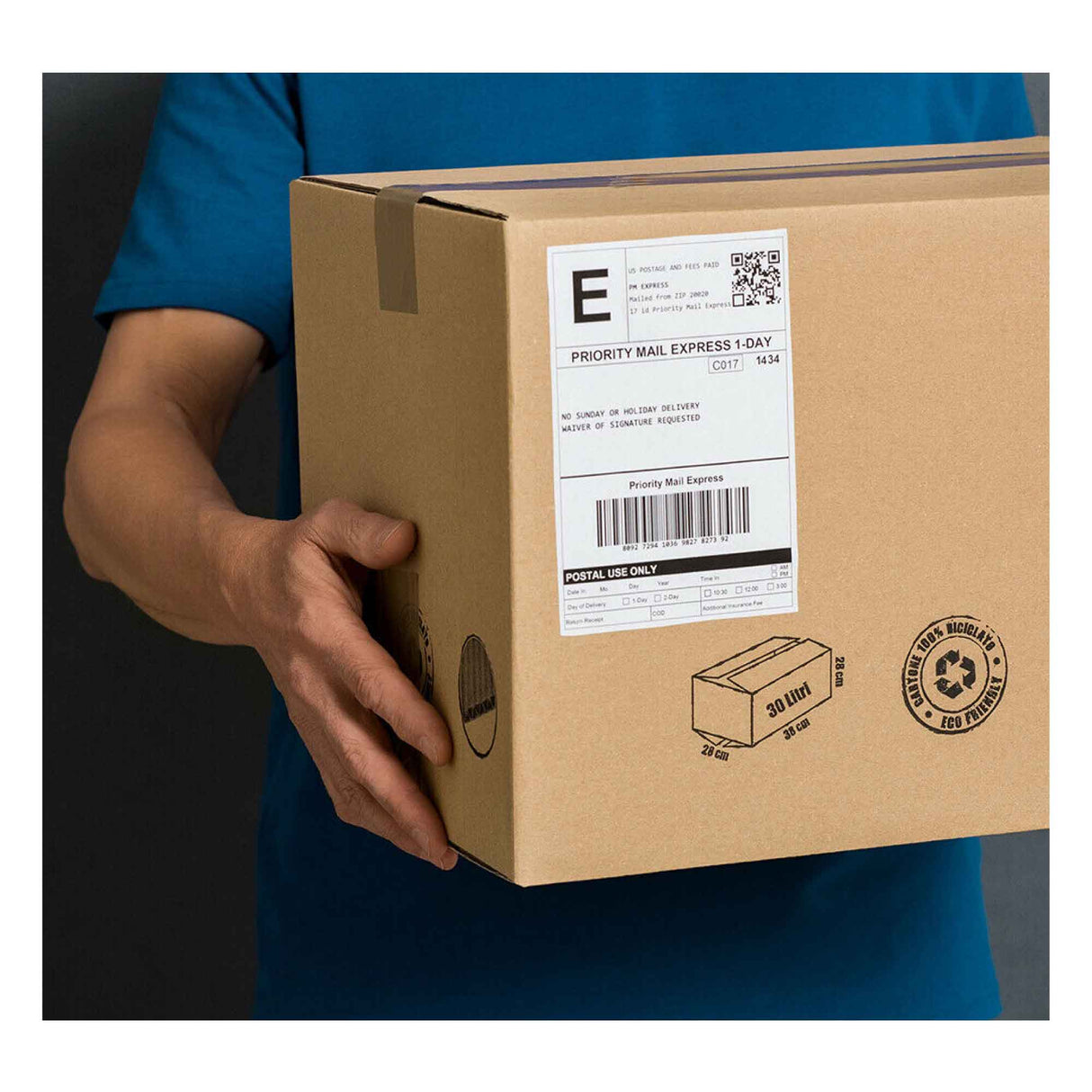 10 Rolls of 400 Thermal White Shipping Labels - 102x150mm Direct Adhesive Stickers