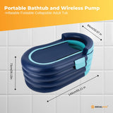 Inflatable Portable Spa Bathtub with Wireless Pump - Foldable Adult Relaxation Tub - Side View