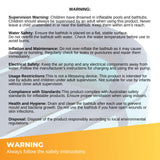 Inflatable Portable Spa Bathtub with Wireless Pump - Foldable Adult Relaxation Tub - Low Angle