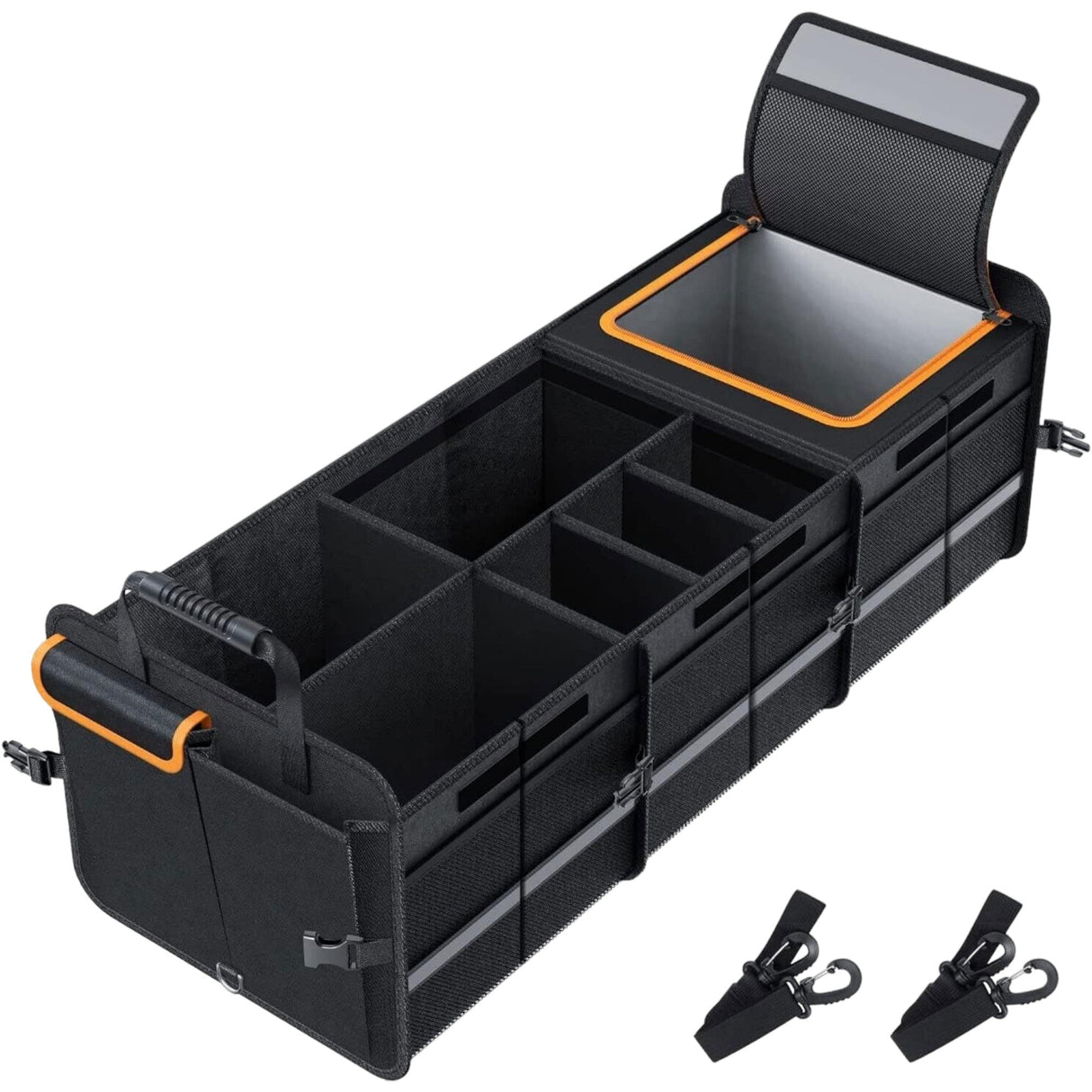 Trunk Storage Organizer with Insulated Cooler - Collapsible Boot Management Solution