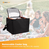 Trunk Storage Organizer with Insulated Cooler - Collapsible Boot Management Solution - Rear View