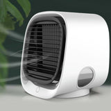 Portable USB Air Cooler & Purifier - Compact Desktop Fan with Water Filter - Front View