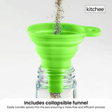 4 Tier Metal Spice Rack + 28 Glass Jars - Kitchen Pantry Herb Storage Organiser - 45-Degree Angle