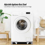 Adjustable Appliance Base Stand - Lock Wheel Trolley For Washing Machine Fridge - Front View