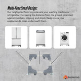 Adjustable Appliance Base Stand - Lock Wheel Trolley For Washing Machine Fridge - Side View