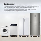 Adjustable Appliance Base Stand - Lock Wheel Trolley For Washing Machine Fridge - Close-Up Angle