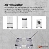 Adjustable Appliance Base Stand - Lock Wheel Trolley For Washing Machine Fridge - Side View