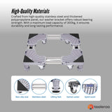Adjustable Appliance Base Stand - Lock Wheel Trolley For Washing Machine Fridge - 45-Degree Angle