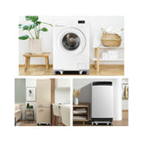 Adjustable Appliance Base Stand - Lock Wheel Trolley For Washing Machine Fridge - Side View