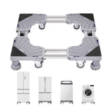 Adjustable Appliance Base Stand - Lock Wheel Trolley For Washing Machine Fridge - 45-Degree Angle