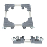 Adjustable Appliance Base Stand - Lock Wheel Trolley For Washing Machine Fridge - Rear View