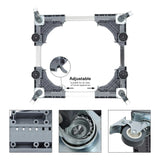 Adjustable Appliance Base Stand - Lock Wheel Trolley For Washing Machine Fridge - Close-Up Angle
