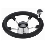 14 Premium Stainless Steel Boat Steering Wheel with Ergonomic Grip and Assist Knob
