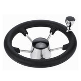 14 Premium Stainless Steel Boat Steering Wheel with Ergonomic Grip and Assist Knob